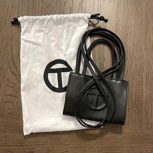 Telfar small black crossbody bag